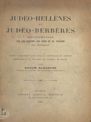 cover image of Judéo-Hellènes et Judéo-Berbères